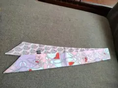 ピンク系 抽象模様 スカーフ　バッグに付けても可愛い