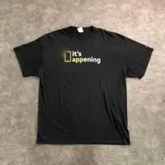 【PORT&COMPANY】フロントプリント　Tシャツ　黒古着used SM20