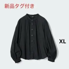 ユニクロ　コットンボリュームスリーブ　長袖　黒　XL 新品タグ付き