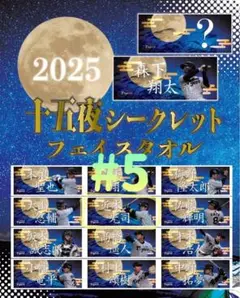 2025年 十五夜シークレットフェイスタオル #5 阪神タイガース 近本光司