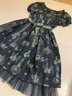 Jane Marple ロイヤルストライプのスモックワンピース