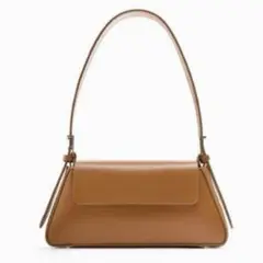 ZARA ザラ　フラップミニマルショルダーバッグ　ブラウン　キャメル