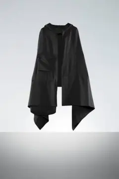 ヨウジヤマモト ファーカラーショール付アンゴラポンチョコート 【2005】 2025年最新】Yohji Yamamoto レディース ポンチョ・ケープコート
