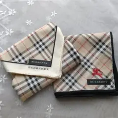 BURBERRY チェック柄ハンカチ 2枚セット
