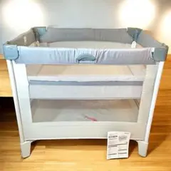 美品 Aprica ココネル エアープラス AB ベビーベッド　グレーベアー