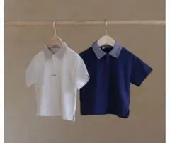 kokokids check collar tops チェック襟　半袖トップス