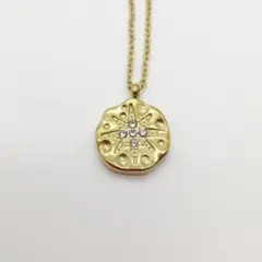 新品!ゴールド ネックレス ジルコニア ジュエリー 316L ステンレス