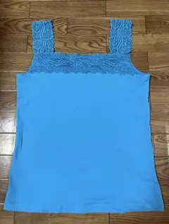 AIRPAPEL(エアパペル) 水色 レース付きタンクトップ40