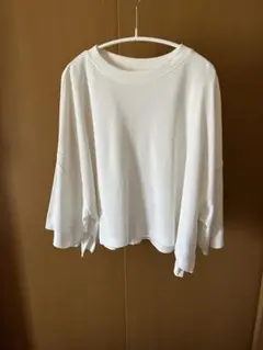 hunch 五分袖カットソー 白Tシャツ