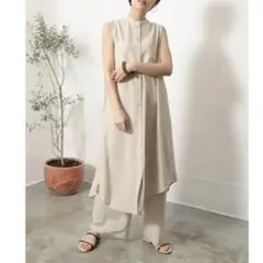 美品　Shellyisland シェリーアイランド　セットアップ　春夏　ベージュ