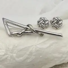 ✨ヴィンテージセット◎バルマンパリのブローチ。ノーブランド クリップオンピアス✨