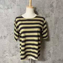 マーガレットハウエル 半袖カットソー ボーダーTシャツ Uネック サイズ2