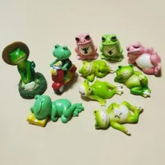 カエルの置物 10体セット