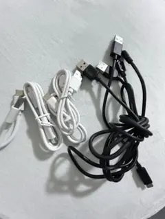 USB充電ケーブル 7本セット ホワイト ブラック