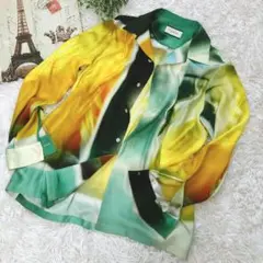 TAAKK ターク トロンプルイユ 開襟 長袖 シャツ 22AW シルク 絹