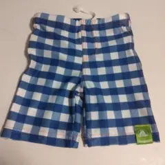 クロックス　青×白　チェック　水着　９５