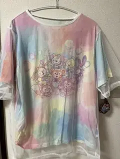 ダッフィー andフレンズ・カラフルハピネスTシャツ♪Lサイズ