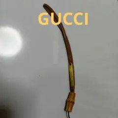 最終価格　GUCCI レザー バンブーストラップ ブラウン ＆バンブー竹色正規品