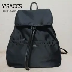 Y´SACCS POUR HOMME メッセンジャーバッグ レザー ブラック