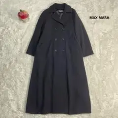 マックスマーラ 2wayチェスターコート マキシ丈 42 XL ライナー付 濃紺