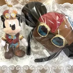 ディズニーシー 23周年 ミッキーぬいぐるみバッジ ぬいば＆ミッキーカチューシャ