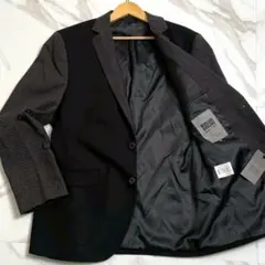 ✨未使用タグ付✨ボリーニ テーラードジャケット ウール　チェック切替　50