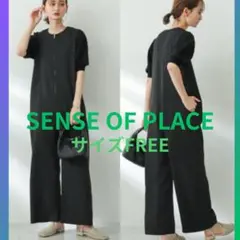 SENSE OF PLACE ボリュームスリーブ　オールインワン　オケージョン