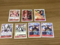 ワンピースカード　シャンクス・赤髪海賊団7枚セット
