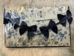 《新品♡》Maison de FLEUR 更紗柄リボン付きマスクケース　ブルー♡