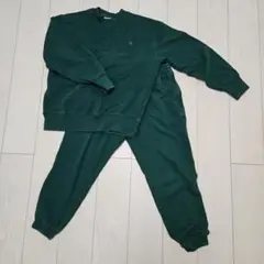 adidas ダークグリーン スウェットセット M