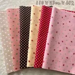 ☆お値下げ中☆生地 ハギレ てんとう虫 ドット 6枚セット