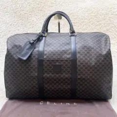 極美品☆CELINE ボストンバッグ 大容量 黒 マカダム PVC