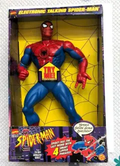 レアTOYBIZ エレクトロニック トーキング スパイダーマン フィギュア TOY BIZ (トイビズ) フィギュア 箱ヤケ有 トーキング