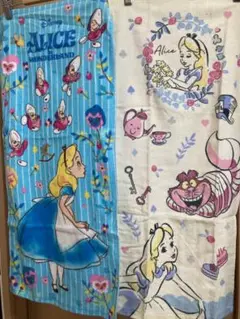 【新品・未使用】ディズニー　不思議の国のアリス　フェイスタオル　2枚組