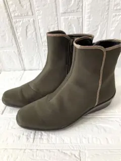【TOP DRY/GORE TEX】オリーブ　ジッパー付きレインシューズ
