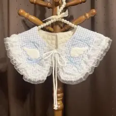天使の羽の付け襟水色　天使界隈　ロリータ
