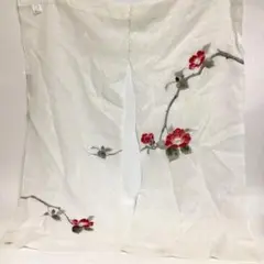 小林徹彩　椿　赤い花　和風の暖簾（のれん）　万葉會