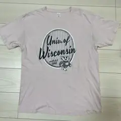 Hanes ピンク Tシャツ Univ. of Wisconsin