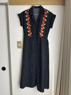 半袖ロングワンピース