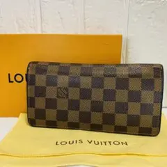 ルイヴィトン ポルトフォイユ ブラザ ダミエ エベヌ 長財布 折り財布
