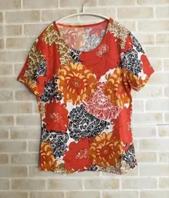 HIROKO KOSHINO ヒロココシノ カットソー 花柄 フラワー 9号