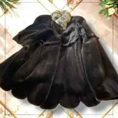 可愛すぎる♡銀SAGA シェアードミンク×チンチラ　裾スカラップ 毛皮コート