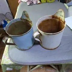 ビンテージ メタルカップ 2個セット