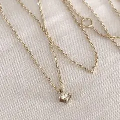 美品 Canal4℃ K10 ダイヤモンドネックレス カナルヨンドシー