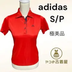 【極美品】adidas トップス ポロシャツ 半袖　レディース レッド S/P