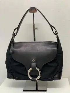 BVLGARI ブルガリ ロゴマニア ハンドバッグ キャンバス×レザー
