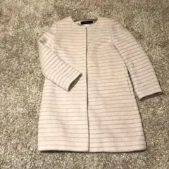 値下げ ユナイテッドアローズ ノーカラーコート ピンクグレージュ