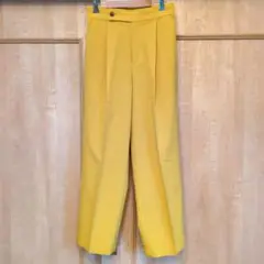 Apartby■リネンライクストレートパンツ　イエロー　М