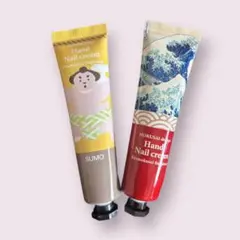 新品 ハンド＆ネイルクリーム 2本セット 微香タイプ （相撲・北斎）