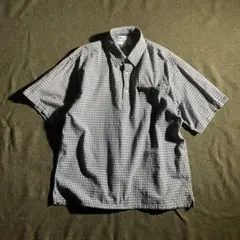 90s Columbia シアサッカー　チェック　ボックス　半袖シャツ　M